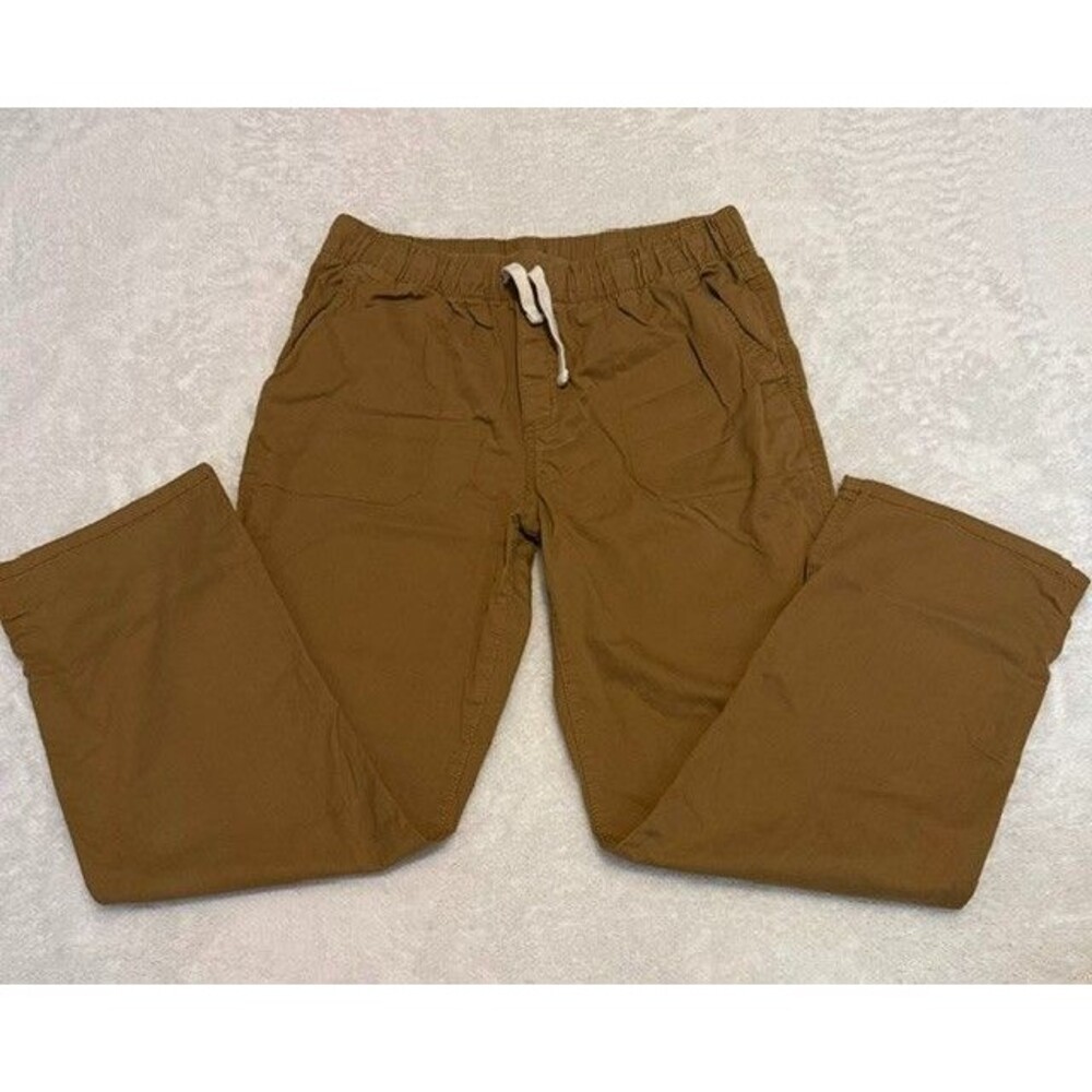 Boys Khaki Elastic Waist Band Pants Size 16 By Cat & Jack - SCHOOL UNIFORM PANTS